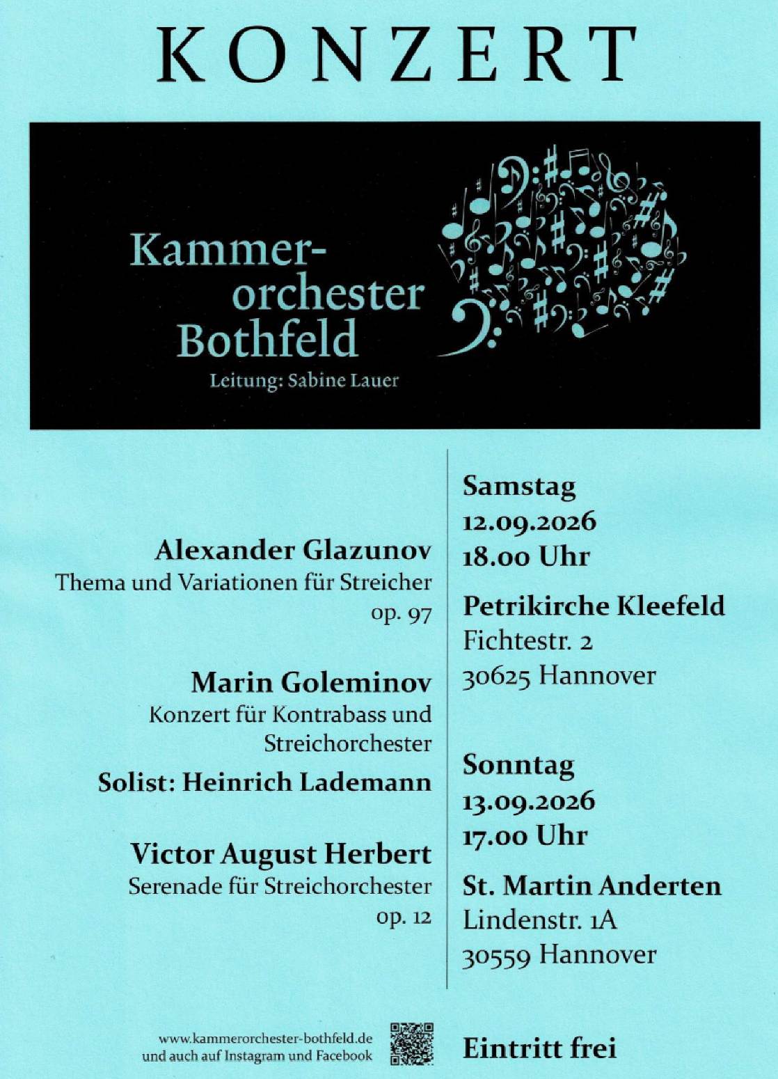 Konzert Kammerorchester Bothfeld 12.09.2026